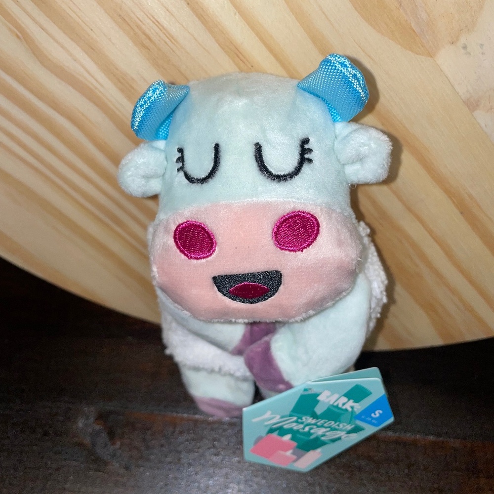 Bark Box Swedish‎ Moosage Squeaker Dog Crinkle toy S 0-20 LBS